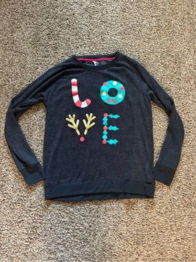 Jaclyn Intimates Women's Love Christmas Top Size S